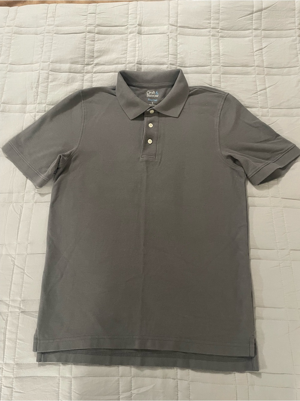 croft & barrow Men's Slate Gray Short-Sleeve Polo